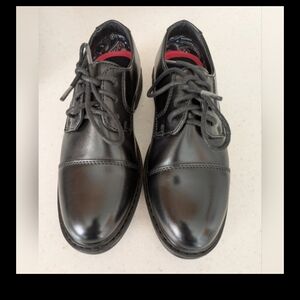 Boys Black Lace Up Dress Shoes Oxford Size US 13‎ NEW